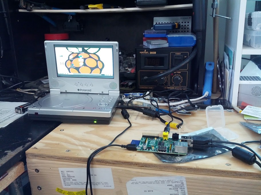 Just a picture of the Raspberry Pi running
